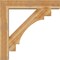 Ekena Millwork Merced Block Rough Sawn Bracket w/ Offset Brace, Western Red Cedar, 8"W x 42"D x 42"H BKT0806X42X42MRC05RWR - alternate 2